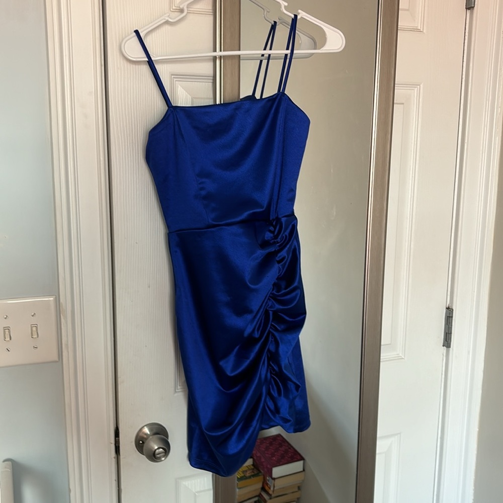 NAVY BLUE WINSDOR MINI DRESS - Picture 3 of 3